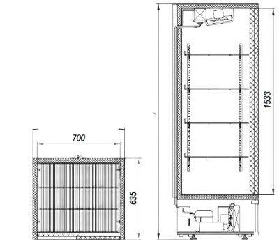 Шкаф холодильный  Марихолодмаш Эльтон 0,7 купе