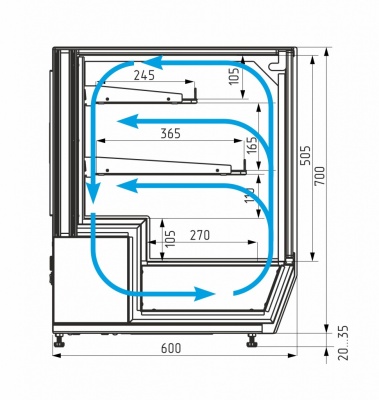 Витрина холодильная Carboma AC59 VV 1,2-1 AMRA