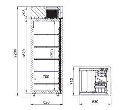 Шкаф холодильный ARKTO F0.7-Sdc