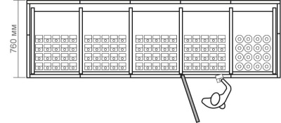 Камера холодильная Polair КХН - 4.77 со стеклом пристенного типа