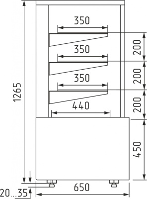 Витрина нейтральная Carboma KC70 N 0,9-1 LIGHT CUBE