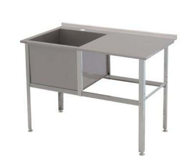 Ванна моечная односекционная со столом Atesy типа ВМС с бортом Алента