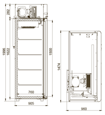 Шкаф холодильный Polair CB114-Sm Standard (полим. покрытие, алюм. профили)
