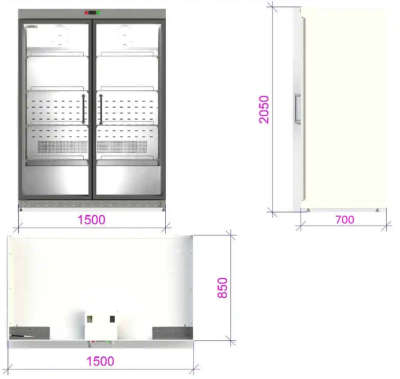 Шкаф холодильный KIFATO АРКТИКА 1400 л (низкотемпературный, глухой)