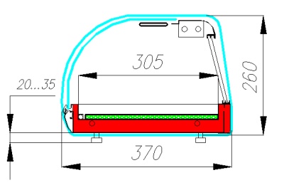 Витрина холодильная Carboma A37 SM 1,0-1 (ВХСв-1,0 суши-кейс) SUSHI BAR