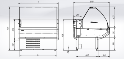 Витрина холодильная CRYSPI GAMMA FISH 1800