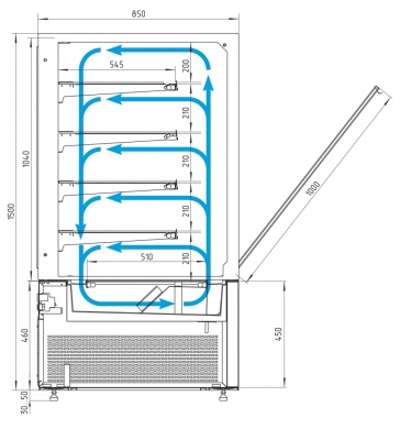 Витрина кондитерская Carboma KC84‑150 VV 1,2‑1 COSMO